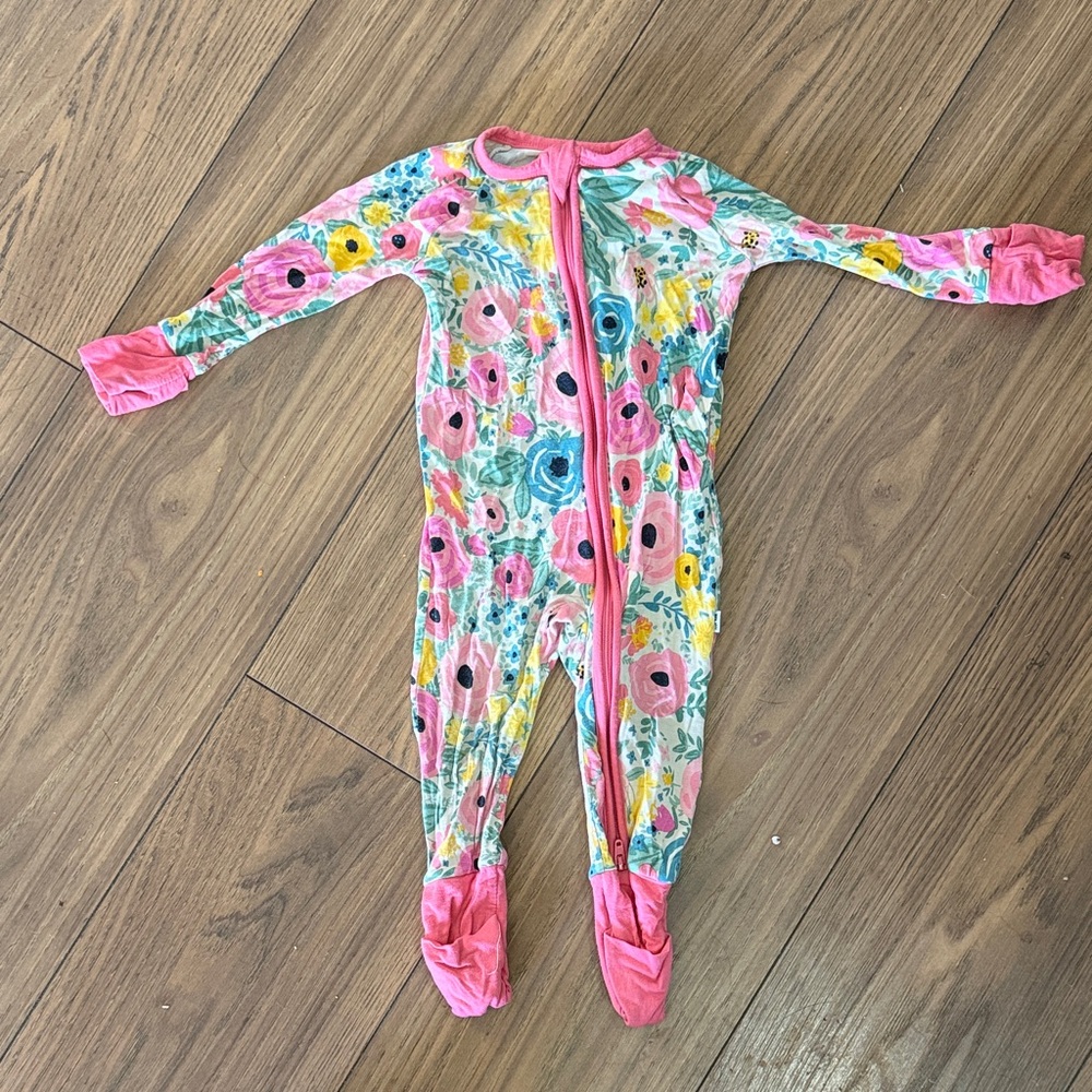 Little Sleepies floral zippie